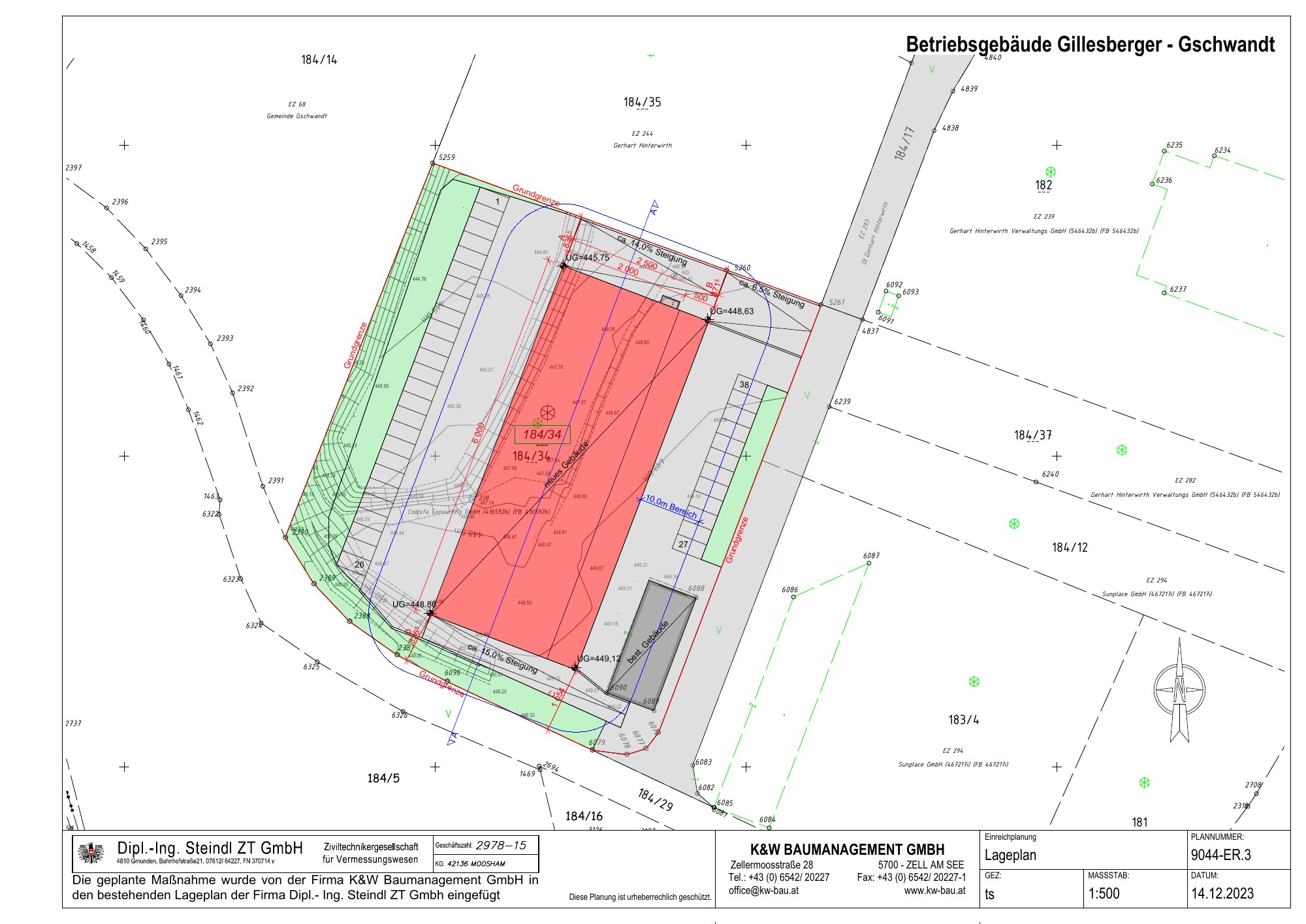 Site and cadastral plan